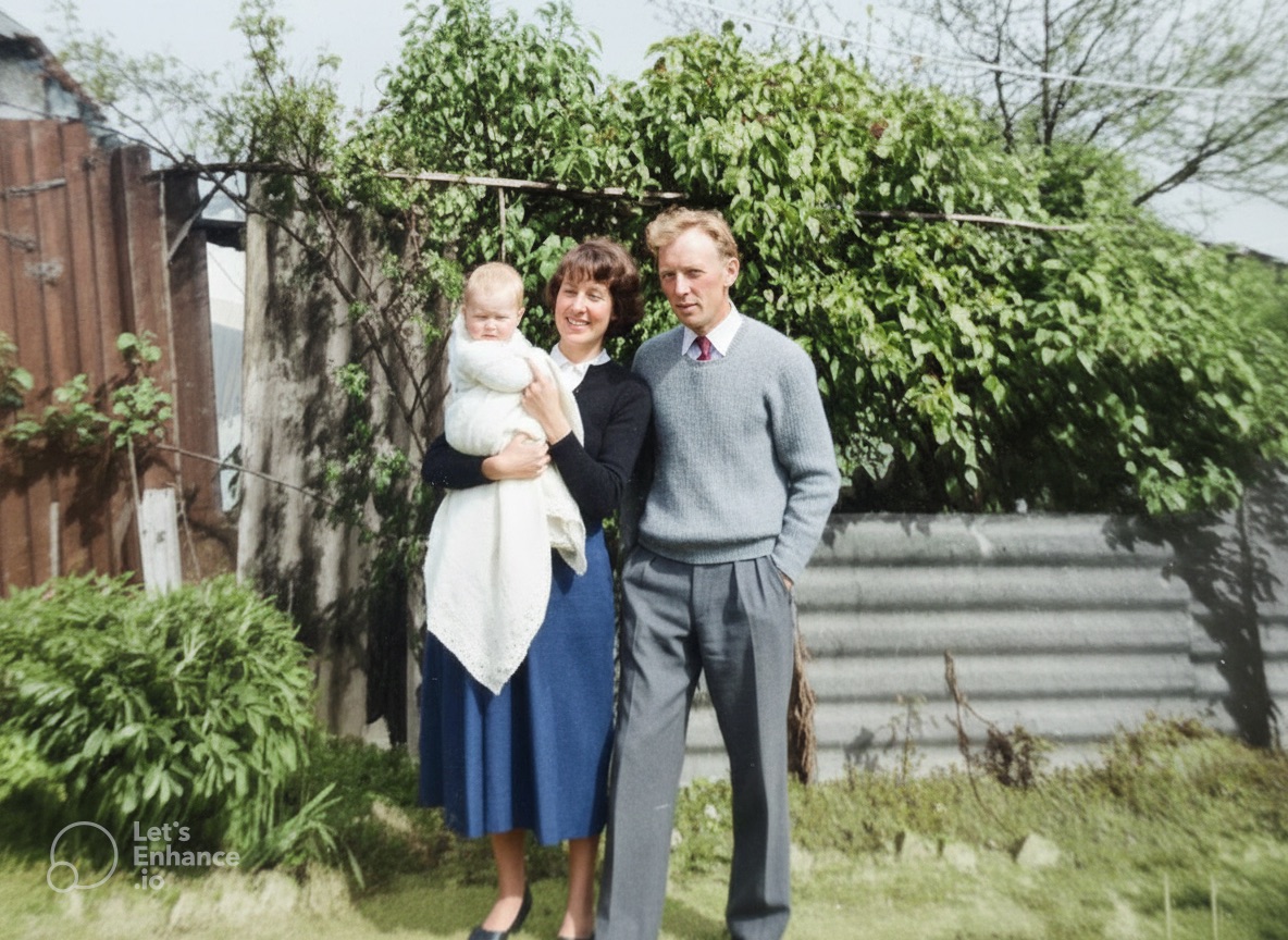 The first born. Winnie looks so excited.